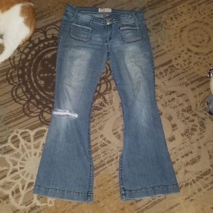 L.E.I. Ashley Low Rise Super Flare Jeans